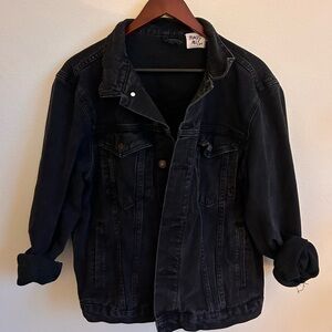 Princess Polly oversized black jean jacket